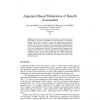 Argument Based Moderation of Benefit Assessment