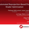 Automated reprojection-based pixel shader optimization