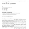 Automatic generation of temporal planning domains for e-learning problems