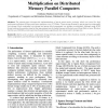 Blocked-based sparse matrix-vector multiplication on distributed memory parallel computers