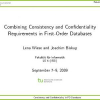 Combining Consistency and Confidentiality Requirements in First-Order Databases