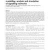 Computational methodologies for modelling, analysis and simulation of signalling networks