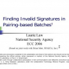Finding Invalid Signatures in Pairing-Based Batches