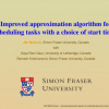 Improved Approximation Algorithm for Scheduling Tasks with a Choice of Start Times