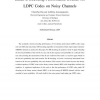 Iterative Decoding Performance Bounds for LDPC Codes on Noisy Channels