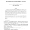 On Static Properties of Specialized Programs