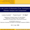 On the Limits of Information Flow Techniques for Malware Analysis and Containment