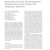 Optimization of airport ground operations integrating genetic and dynamic flow management algorithms
