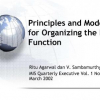 Principles and Models for Organizing the IT Function