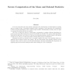 Secure Computation of the Mean and Related Statistics