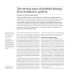 Synthetic biology: from modules to systems