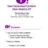 User generated content: how good is it?